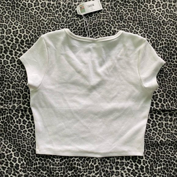 Hype And Vice Cali Tee White Cropped SDSU San Diego State Aztecs NWT Size M - Picture 9 of 13